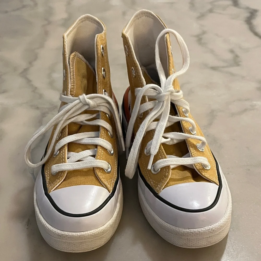 Converse CPX70 Classic Platform Mustard High-Top Sneakers - Picture 5 of 9